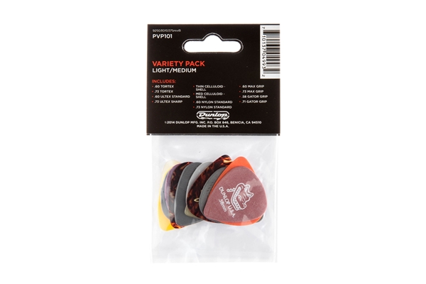 Dunlop - PVP101 LT/MED Variety pack (busta da 12 plettri)