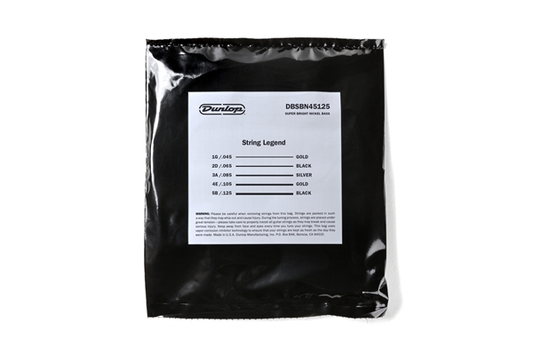 Dunlop - DBSBN45125 Super Bright Nickel Wound, Medium Set/5 Dunlop - DBSBN45125 Super Bright Nickel Wound, Medium Set/5