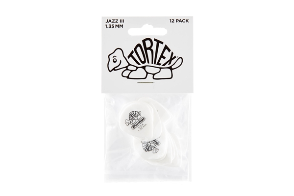Dunlop - 478P1.35 TORTEX WHITE JAZZ III, 135MM