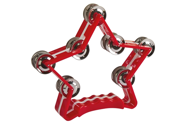 Eko Drums - TB 03 Tamburello in plastica a forma di stella - Rosso