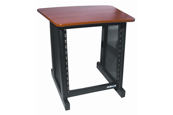 Quik Lok - Z/612 CY Mobile Rack 12u Ripiano Ciliegio