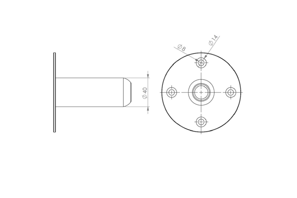 Quik Lok - SC/107 Flangia Alta per Speaker