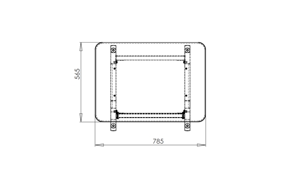 Quik Lok - Z/612 BK Mobile Rack 12u Ripiano Nero