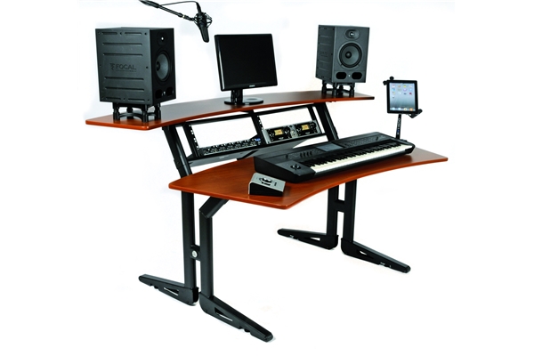 Quik Lok - Z/630 CY Workstation a 2 Ripiani Finitura Ciliegio