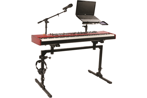 Quik Lok - M/61 Supporto Largo per Tastiera, a Livello Singolo, Regolabile