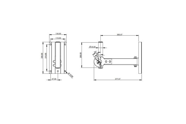 Quik Lok - QL/950 Coppia di supporti a muro per casse