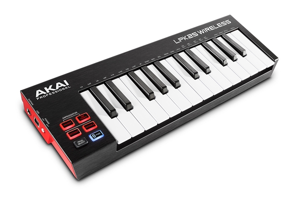 Akai Professional - LPK25 WIRELESS: MINI TASTIERA MIDI A 2 OTTAVE BLUETOOTH E USB