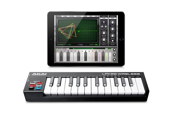 Akai Professional - LPK25 WIRELESS: MINI TASTIERA MIDI A 2 OTTAVE BLUETOOTH E USB
