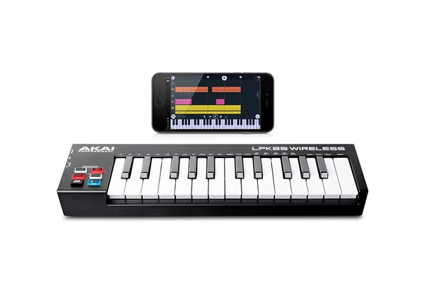 Akai Professional - LPK25 WIRELESS: MINI TASTIERA MIDI A 2 OTTAVE BLUETOOTH E USB