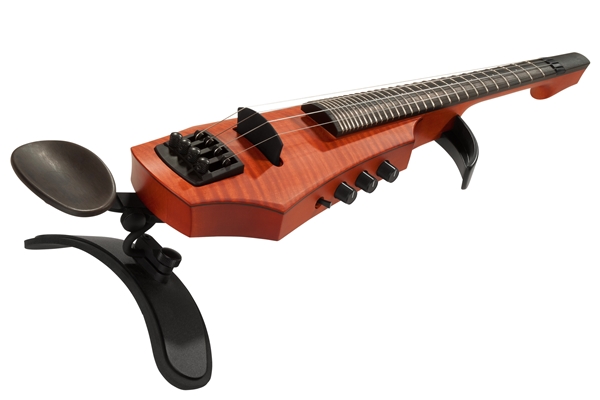 NS Design - CR Fretted Electric Violin 4 Amber Stain