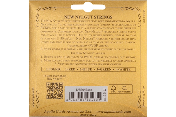 Aquila - 26U New Nylgut Uke Set,8-strings