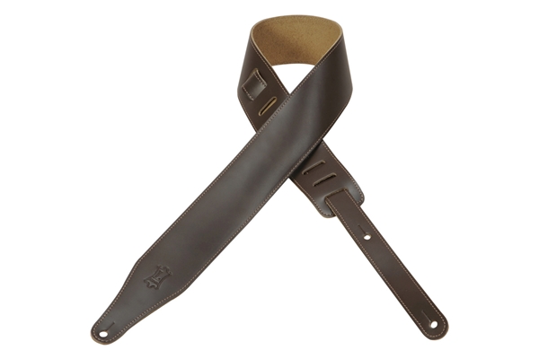 Levy's - DM17-DBR Tracolla in pelle Dark Brown 2 1/2