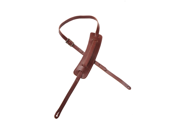M25-BRG Tracolla Vintage-Style in pelle conciata al vegetale Burgundy 5/8