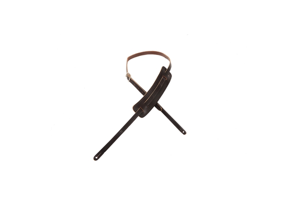 M25-DBR Tracolla Vintage-Style in pelle conciata al vegetale Dark Brown 5/8