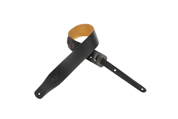 Levy's - M26-BLK Tracolla in pelle Black con retro natural 2 1/2