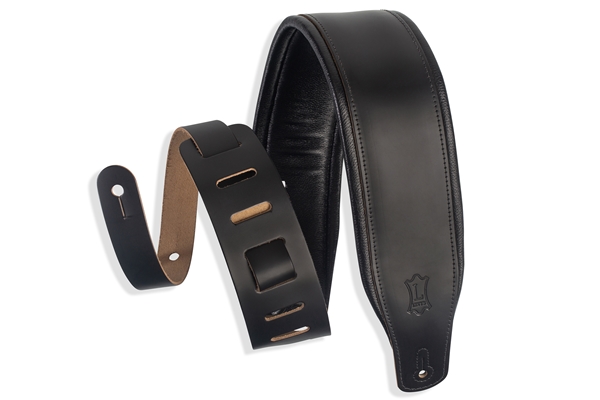 Levy's - M26PD-BLK Tracolla in pelle imbottita Black 3