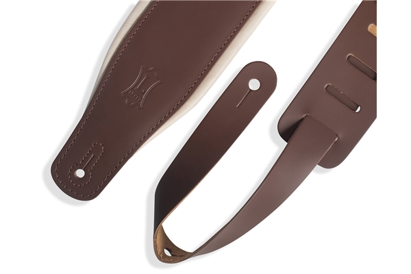 Levy's - M26PD-BRN_CRM Tracolla in pelle imbottita Brown con retro Cream 3