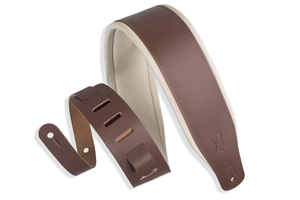 Levy's - M26PD-BRN_CRM Tracolla in pelle imbottita Brown con retro Cream 3