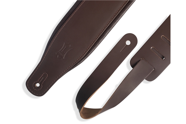 Levy's - M26PD-DBR_DBR Tracolla in pelle imbottita Dark Brown e Dark Brown 3