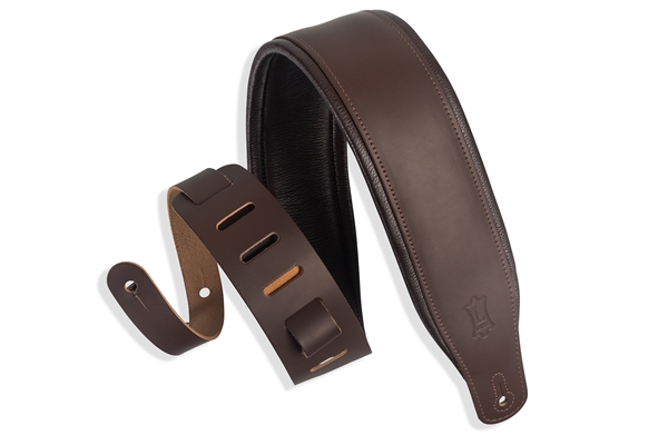 Levy's - M26PD-DBR_DBR Tracolla in pelle imbottita Dark Brown e Dark Brown 3
