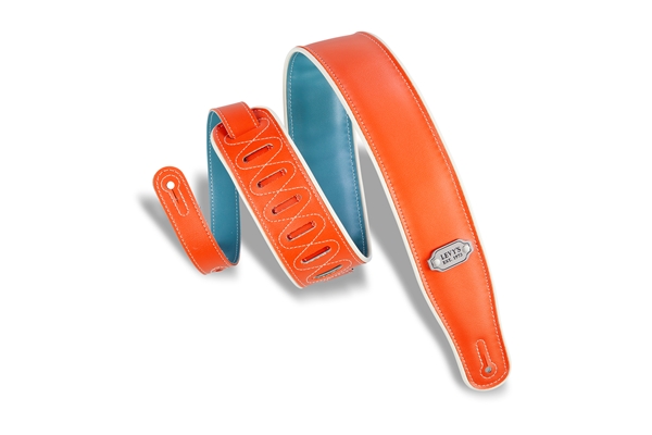 M26VCP-ORG_TEL Tracolla in vinile reversibile Orange e Teal 2 3/4