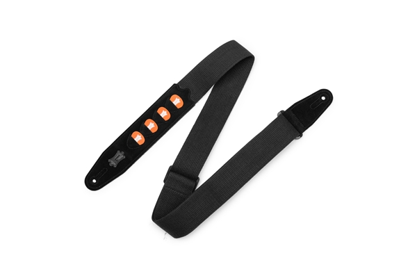 Levy's - MC2PH-BLK Tracolla con porta plettri in cotone Black 2