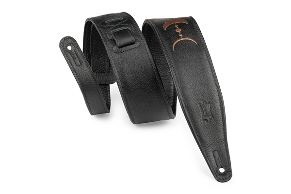 Levy's - MG317MP-BLK-BRN Tracolla in pelle Brown Moon Phases Black 2 1/2