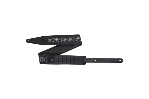 Levy's - MG317ZE-BLK Tracolla in pelle ricamata Zodiac Signs Black 2 1/2