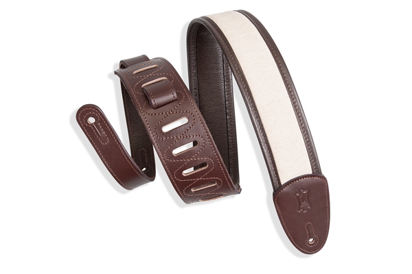 MHG2-DBR Tracolla in canapa con imbottitura avvolta in pelle Dark Brown 2 1/2