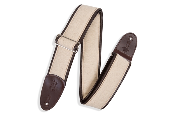 MHG7-DBR Tracolla in canapa con imbottitura avvolta in pelle con fibbia Dark Brown 2 1/2