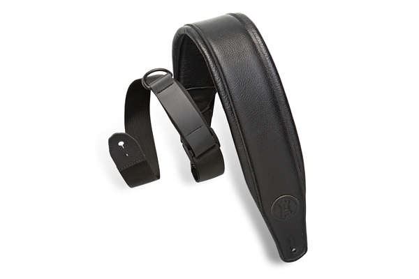 Levy's - MRHGP-BLK Tracolla in pelle Right Height Black on Black 3 1/2