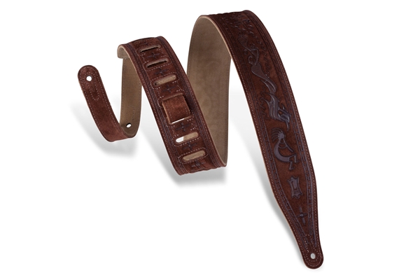 MS17T03-BRN Tracolla in pelle scamosciata Brown Kokopelli 2 1/2