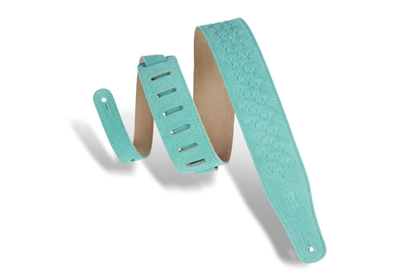 MS26DE-SEA Tracolla in pelle scamosciata Turquoise 2 1/2