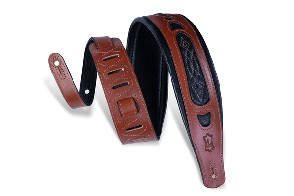 PM31-WAL Tracolla in pelle conciata al vegetale Walnut Embroidered 3