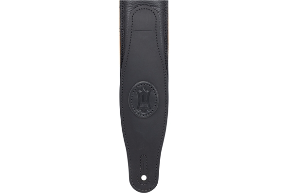 Levy's - MGS80CS-BLK-HNY Tracolla in pelle imbottita con retro in pelle scamosciata Black & Honey 2 1/2