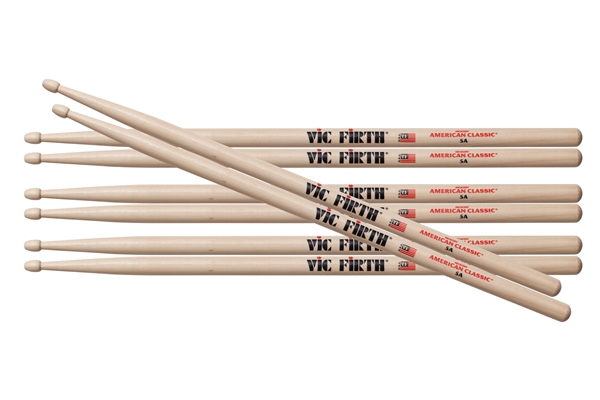 Vic Firth - 5A - Bacchette American Classic PACK 3+1 Vic Firth - 5A - Bacchette American Classic PACK 3+1
