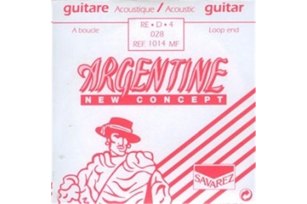 Argentine - 1014MF Corda singola RE-4 Avvolta in Acciaio Loop End Chitarra Gypsy