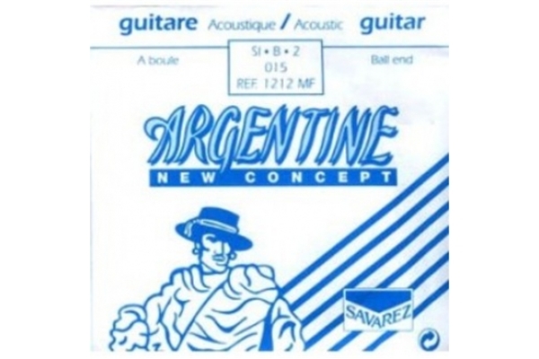 Argentine - 1212MF Corda singola SI-2 Ball End Liscia in Acciaio Chitarra Gypsy