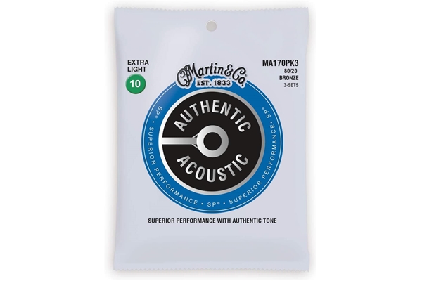 Martin & Co. - MA170PK3 Authentic SP Extra Light Bronze 10-47 Pack 3