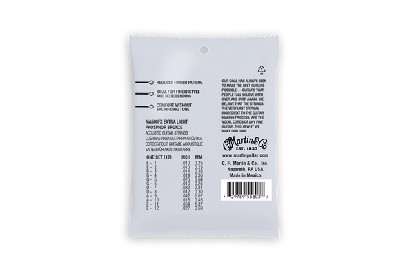 Martin & Co. - MA500FX Authentic Flexible Core Extra Light Phosphor Bronze 10-54