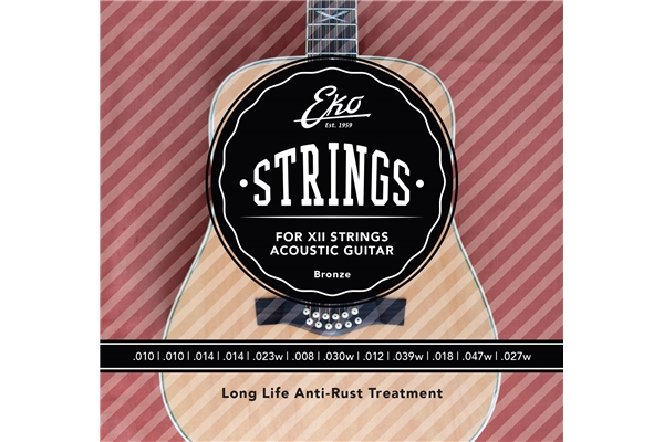 Eko Guitars - Corde Chitarra Acustica XII Bronze 10-47 Light Set/12