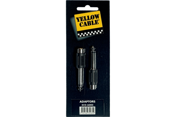 Yellow Cable - AD03 Adattatore Jack Mono Maschio/RCA Femmina 2 Pcs