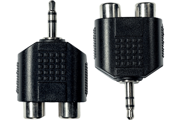 Yellow Cable - AD09 Adattatore Mini Jack TRS Maschio/2x RCA Femmina 2 Pcs