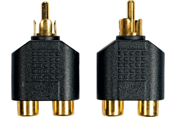 Yellow Cable - AD14 Adattatore RCA Maschio/2x RCA Femmina 2 Pcs