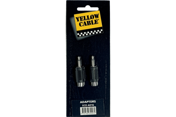Yellow Cable - AD16 Adattatore RCA Femmina/Mini Jack Mono Maschio 2 Pcs