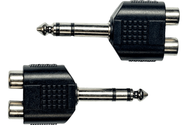 Yellow Cable - AD17 Adattatore Jack TRS Maschio/2x RCA Femmina 2 Pcs
