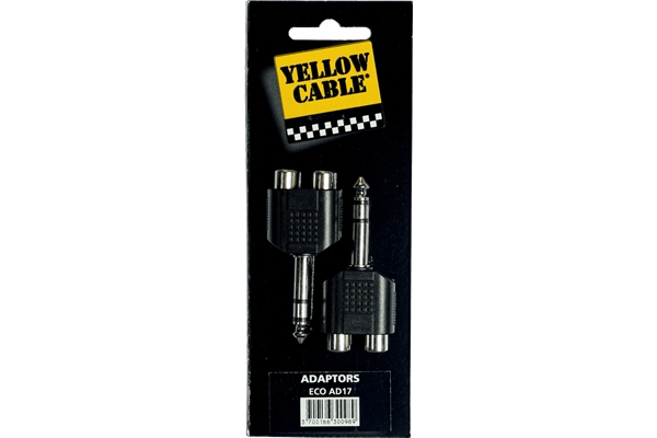 Yellow Cable - AD17 Adattatore Jack TRS Maschio/2x RCA Femmina 2 Pcs