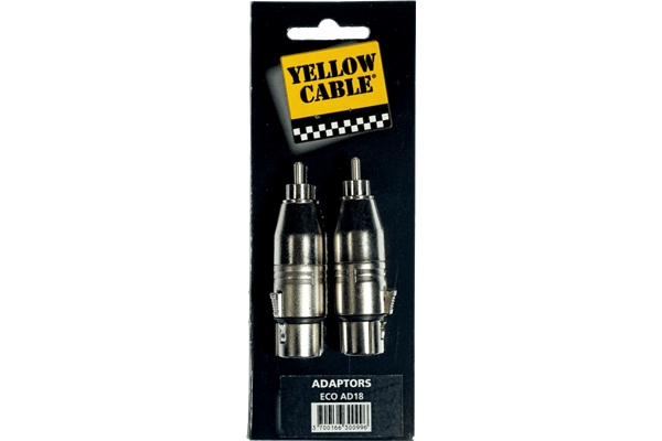 Yellow Cable - AD18 Adattatore RCA Maschio/XLR Femmina 2 Pcs