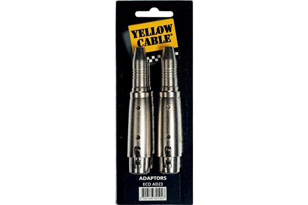 Yellow Cable - AD23 Adattatore Jack TRS Femmina/XLR Femmina 2 Pcs