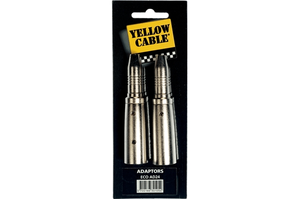 Yellow Cable - AD24 Adattatore Jack TRS Femmina/XLR Maschio 2 Pcs